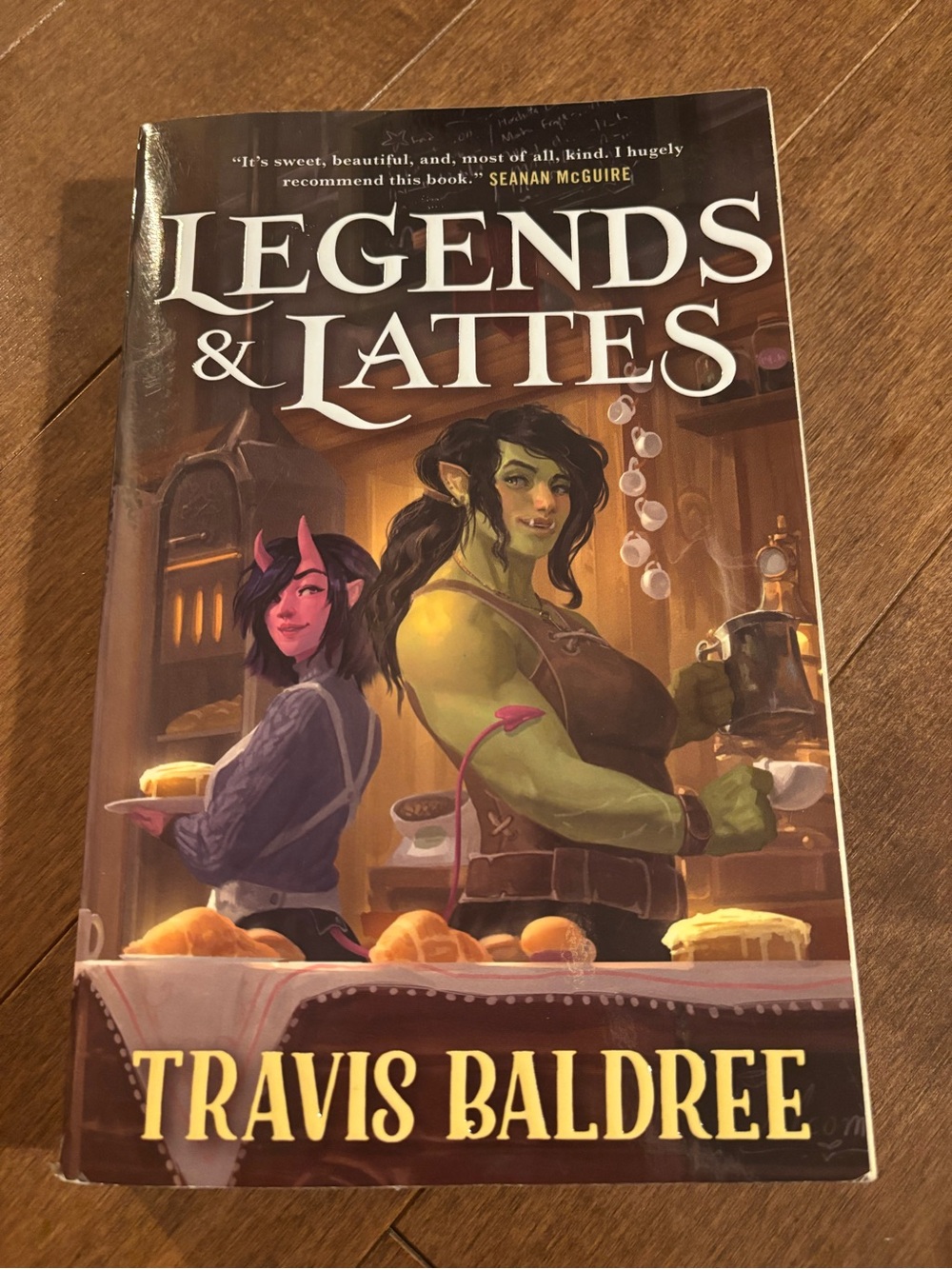 Legends & Lattes by Travis Baldree — Fantasy Book (Green, Brown)